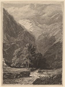 山岳風景 作： Swiss 19th Century
