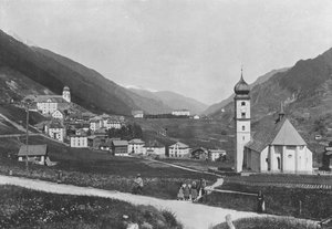 Disentis, Vue generale (モノクロ写真) 作： Swiss Photographer