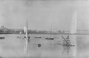 Geneve, La Rade (モノクロ写真) 作： Swiss Photographer
