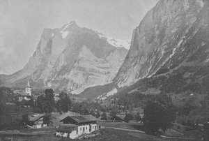 グリンデルワルド、ル・ヴェッターホルン（モノクロ写真 作： Swiss Photographer