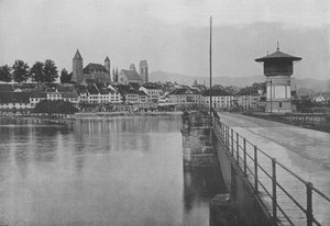 ラッパースウィル、チューリッヒ湖（モノクロ写真 作： Swiss Photographer