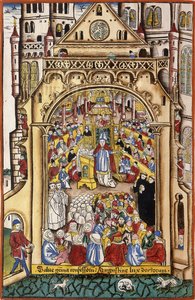 聖アウグスティヌスによる説教、c.1494-5 作： Swiss School