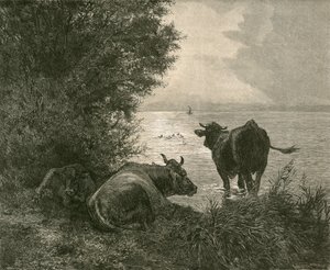 チューリッヒ湖の早朝 作： Swiss School