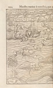 コスモグラフィアユニバーサルの1004ページ、セバスチャンムンスター、バーゼル、1572年 作： Swiss School