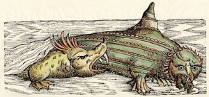 コンラッド・ゲスナー作『動物史』より「海の生き物たち」の挿絵 作： Swiss School