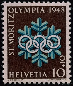 1948年冬季オリンピック記念切手