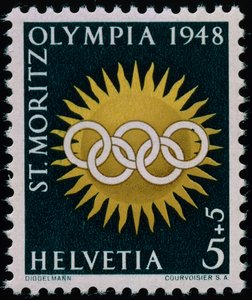 1948年冬季オリンピック記念切手