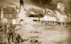 1914〜19年、フランスは4回手を取り替えた村でドイツ帝国防衛を破った 作： Sydney Adamson