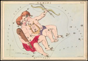 双子座 1825年頃 （カード、紙、ティッシュ） 作： Sydney Hall