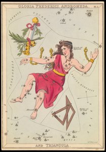 グロリア・フレデリヒ《アンドロメダとトライアングラ》1825年頃（カード、紙、ティッシュ） 作： Sydney Hall