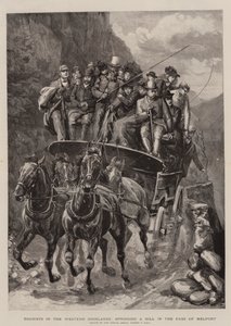 西高地の観光客、メルフォールの峠で丘を湧かす（彫刻 作： Sydney Prior (after) Hall