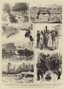 カナダのスケッチ、ムースを探す遠征、旅 作： Sydney Prior Hall