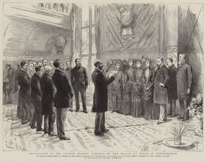 サンドリンガムのプリンスオブウェールズに対するロンドン貿易評議会の評判 作： Sydney Prior Hall