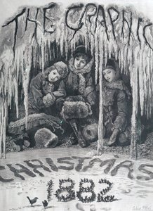 「グラフィック」の表紙、1882年のクリスマス 作： Sydney Prior Hall