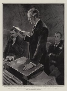 バルフォー氏は下院で降伏の条件を読んで 作： Sydney Prior Hall