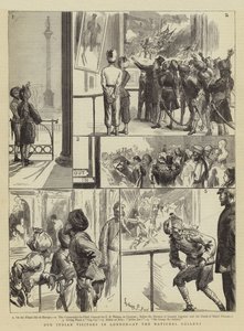 ナショナルギャラリーでのロンドンの私たちのインドの訪問者 作： Sydney Prior Hall