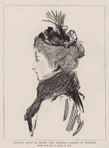 モードオブウェールズ王女、現在はデンマークのチャールズ王女 作： Sydney Prior Hall