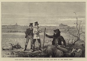 ローマ、海外の英国の虎、ローマ狩りの最後の会合でのスケッチ 作： Sydney Prior Hall