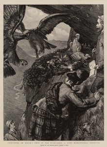 ハイランドのワシの巣をスケッチする、一時的に訪れる予定 作： Sydney Prior Hall