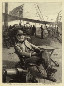 キールフェッツ、タンタロン城に乗るグラッドストーン氏 作： Sydney Prior Hall