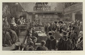 市長、主席裁判官の宣誓 作： Sydney Prior Hall