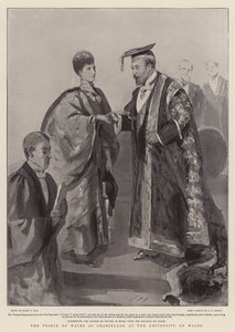 ウェールズ大学の学長としてのプリンスオブウェールズ 作： Sydney Prior Hall