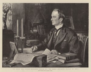 右名誉ジョージ・ナサニエル・カーゾン議員、新しく任命されたインドの総督 作： Sydney Prior Hall
