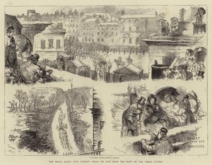ロンドンへの王室の入り口、馬の番人の屋根から見たもの 作： Sydney Prior Hall