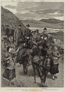 キラーニーのダンローのギャップを横切るアイルランドへの王室訪問 作： Sydney Prior Hall