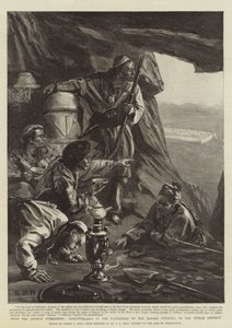 アフガニスタン委員会と共に、パンジャブ地区のハザラ国の堅実さの洞窟住人 作： Sydney Prior Hall