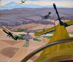 クルディスタンの丘の上でキルクーク上空の飛行、1919年 作： Sydney William Carline