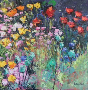 夏の草原の花、2017 作： Sylvia Paul