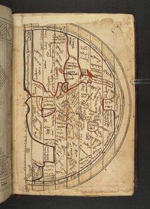 Minārat al-aqdās, f94, 北から南に向かって投影されたヨーロッパ、西アジア、北アフリカの地図です。 作： Syrian School