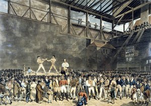 チャールズ・ターナーが彫った「ファイブス・コートの内部 作： T. (after) Blake
