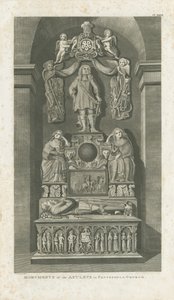 パトシュル教会の内部-アストリーズの墓：彫刻、[c 1799]（印刷） 作： T Carter