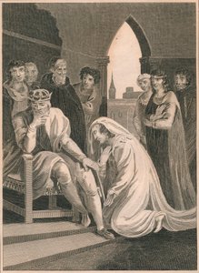 リチャード2世の女王、1388年、1864年、サイモンバーレイの生涯を執り行う 作： T. Cook