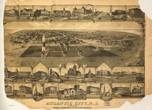 1880年、ニュージャージー州アトランティックシティ。LOC 75694710 作： TJシェパードランディス