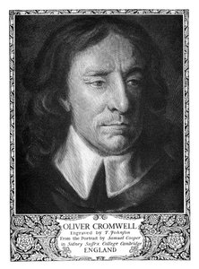 オリバークロムウェル1599〜1658年、イングランドの主保護者、1899年。 作： T. Johnson