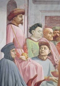 アンティオキア王、テオフィルスの息子の復活、アンティオキア王の詳細、c.1427フレスコ63302も参照 作： Tommaso Masaccio