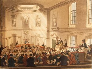 インドハウス、セールルーム、アッカーマンのパブ 作： T. and Pugin A.C. Rowlandson