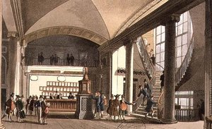 オークション会場の様子 作： T. and Pugin A.C. Rowlandson