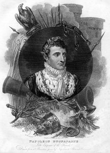 ナポレオン1世1769-1821年、フランス皇帝、1816年。 作： T. Wallis