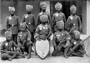 ベンガル歩兵連隊の第26パンジャブ連隊のチャンピオン射撃チーム、1896年 作： T. Winter