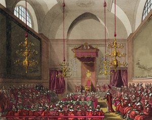 英国貴族院 作： T. and Pugin A.C. Rowlandson