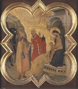 マギの崇拝」（パネルにテンペラ 作： Taddeo Gaddi
