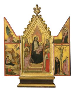 トリプティク（金地パネルにテンペラ 作： Taddeo Gaddi