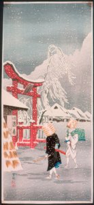 雪の中の岡部 作： Takahashi Hiroaki