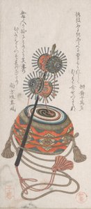 太鼓と敬老、舞楽に使われる楽器の一種、19世紀。 作： Takashima Chiharu