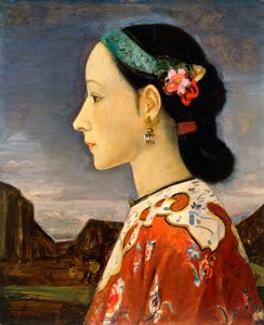 女性のプロフィール 作： Takeji Fujishima