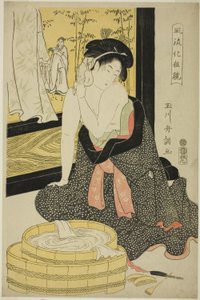 風流化粧鏡（錦絵・大判） 作： Tamagawa Shucho